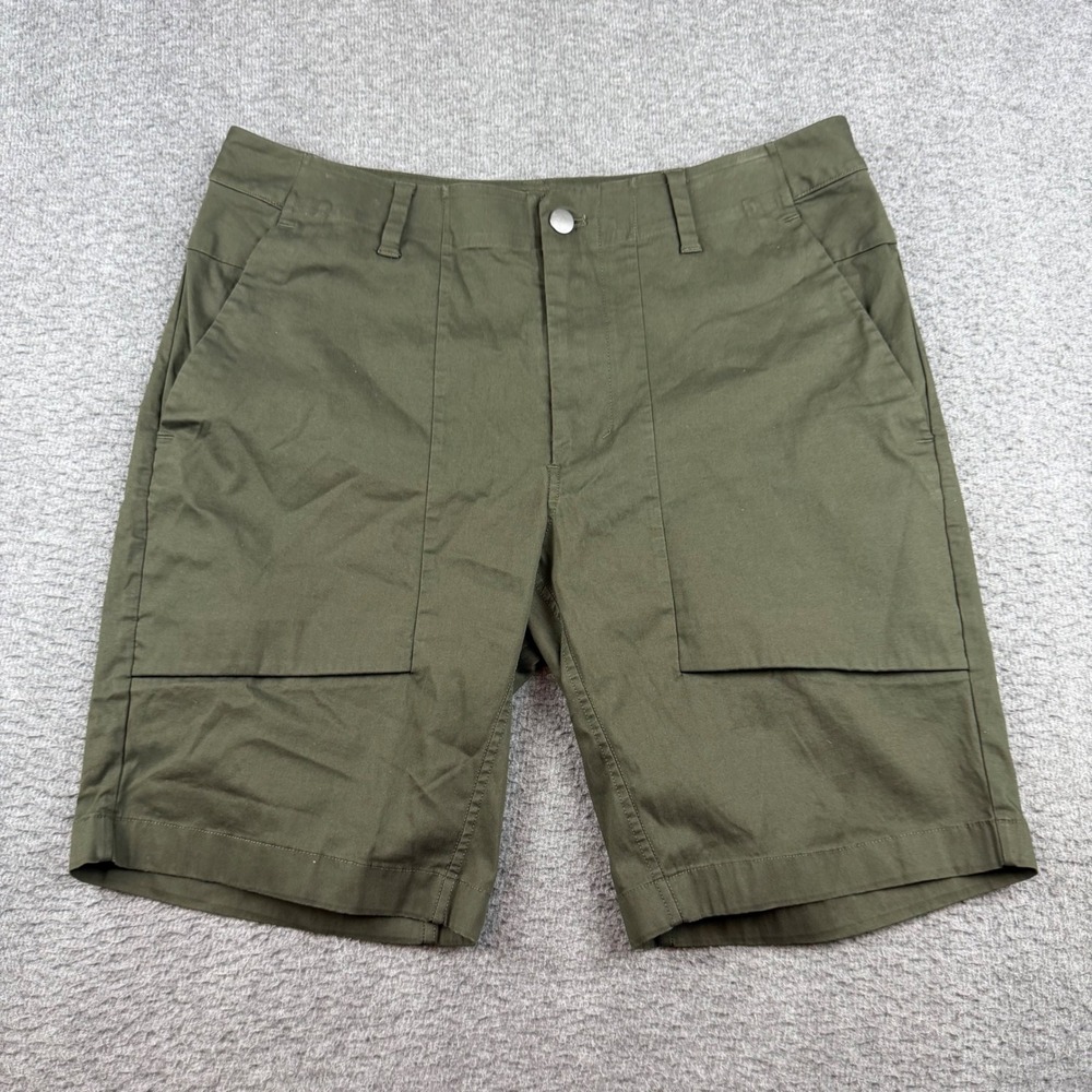 Lululemon Lab Shorts Men's 32 Olive Green Cargo Utility Activewear Casual